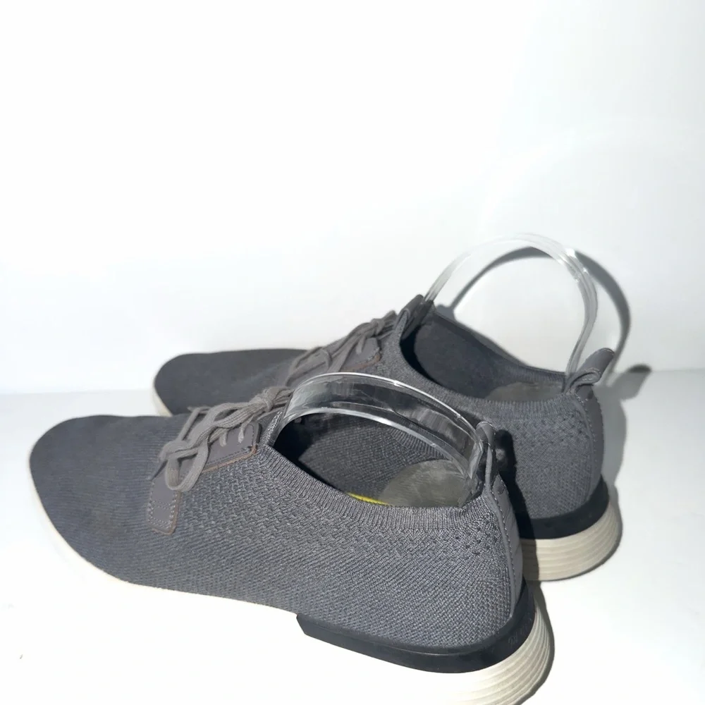 Wolf & Shepard Swift Knit Plain Toe Derby Men's Grey Lace-Up Casual Shoes Sz 11